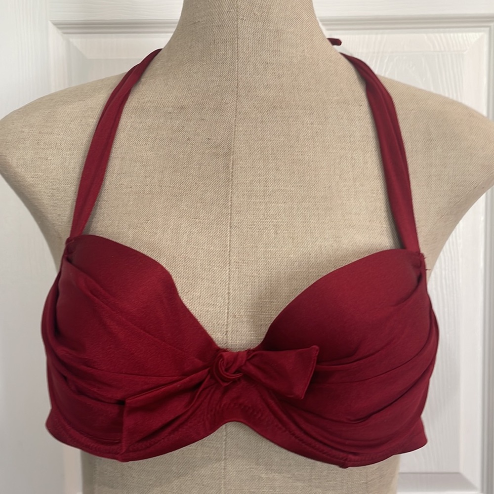 Pour Moi? ASOS Burgundy red bikini top